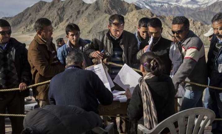 ladakh records 63 percent polling