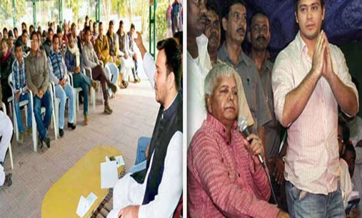 lalu s son tejashwi hosts tea party for his facebook friends