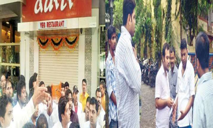 mumbai congressmen forcibly shut down ac restaurant for