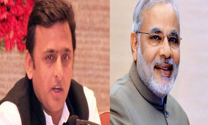 narendra modi has 56 inch belly akhilesh on modi s chest