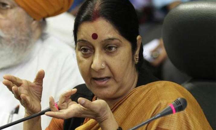 no change in india s policy on palestine sushma swaraj