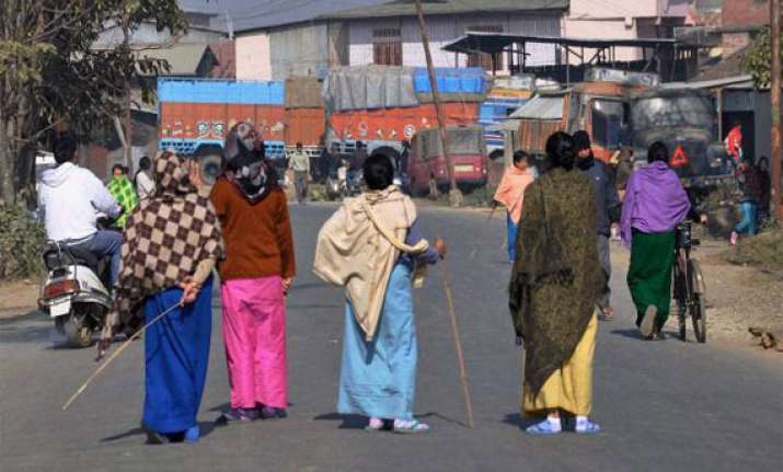 normal life hit in manipur by general strike curfew clamped