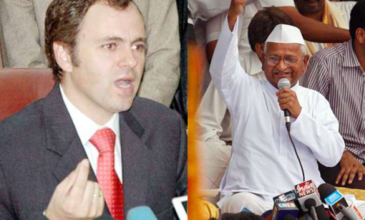 omar makes fun of anna hazare protests
