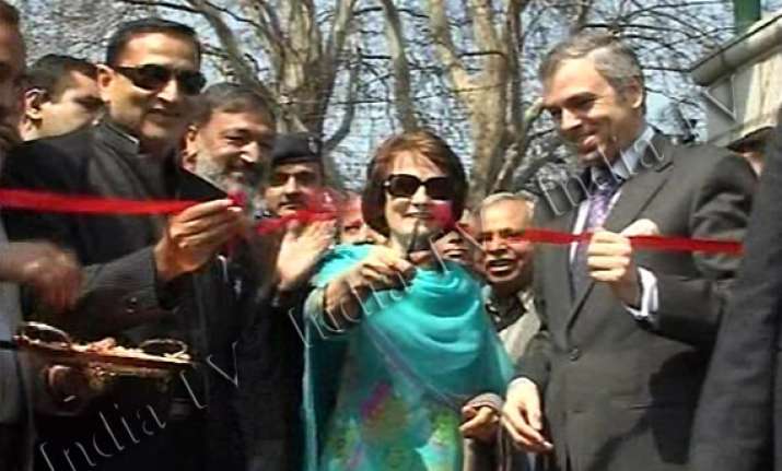 omar opens asia s biggest tulip garden in srinagar