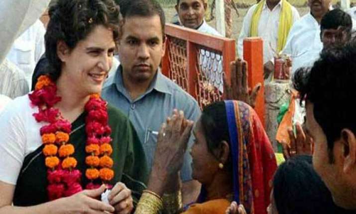 priyanka gandhi prays at mata kheer bhawani shrine in