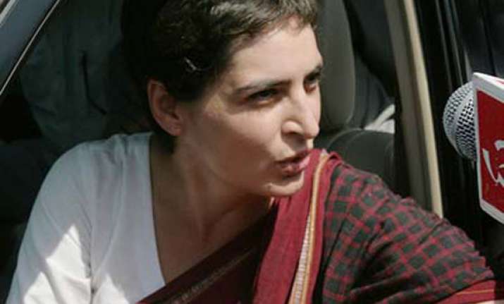 priyanka takes over poll campaign in family strongholds