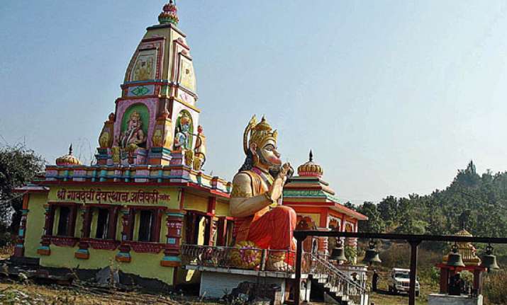 protest in up village over damaged idol in temple