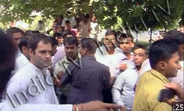 rahul does pillion riding to dodge noida police