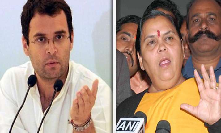 rahul gandhi says uma bharti an outsider will disappear