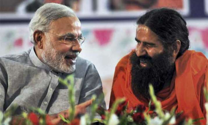 ramdev supporters forget yoga root for modi at ramlila
