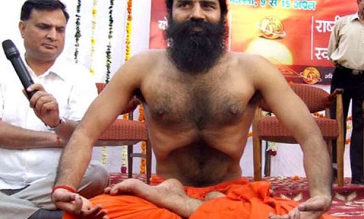 ramdev holds bhajans yoga sessions amidst thousands