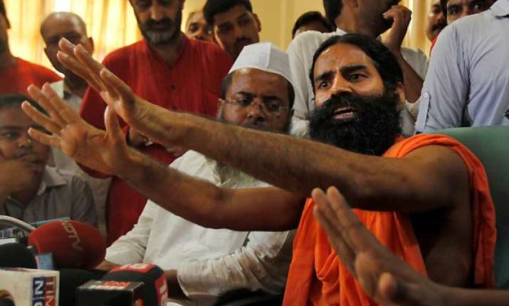 ramdev stopped in up and sent back to haridwar