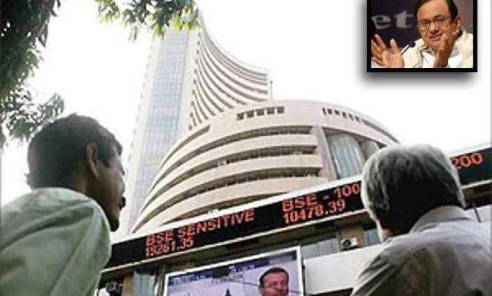 don t panic says chidambaram as sensex crashes four percent