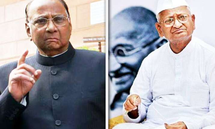 sharad pawar lashes out at anna hazare