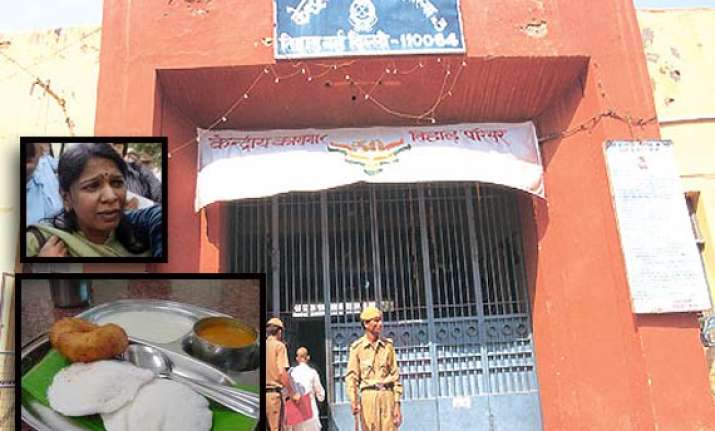 south indian food for tihar jail inmates now