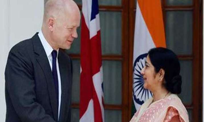 sushma hague discuss firming up indo british economic