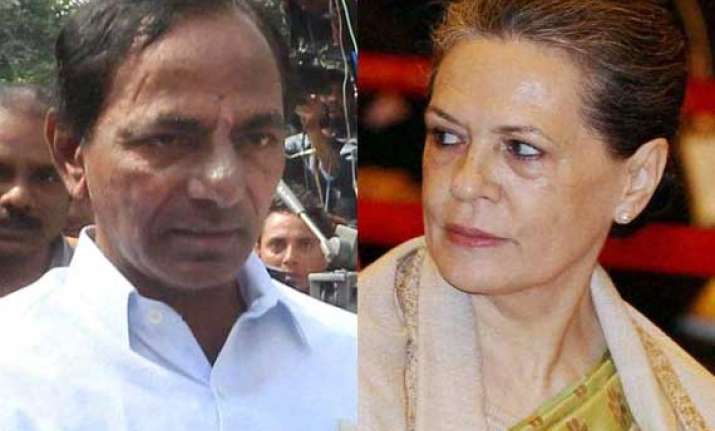 trs chief meets sonia gandhi amid talks of merger