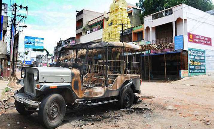 telangana issue situation under control in vizianagaram