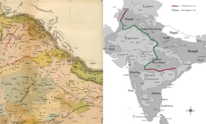 the great hedge of india wall that divided india