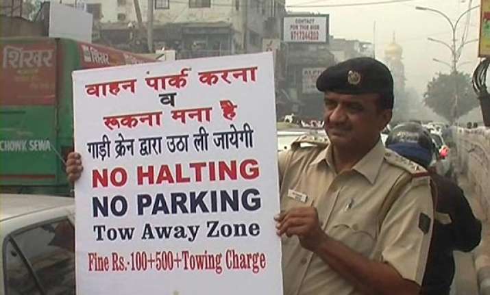 this diwali placard toting cops curbing traffic menace in