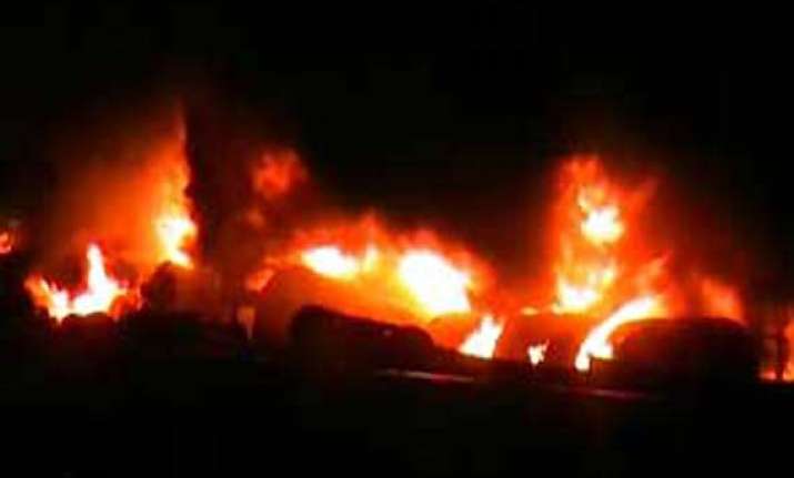 train carrying fuel catches fire in uttar pradesh