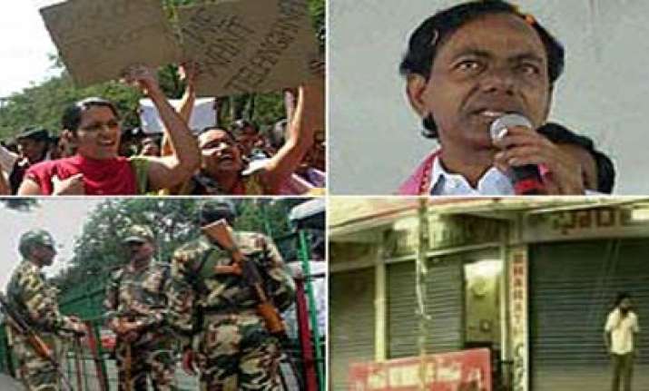 telangana observes bandh minor clashes in osmania university