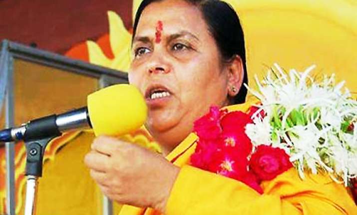 uma bharti opposes 9 pc reservation move for backward