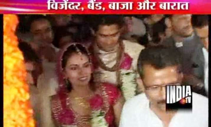 vijender marries delhi girl archana