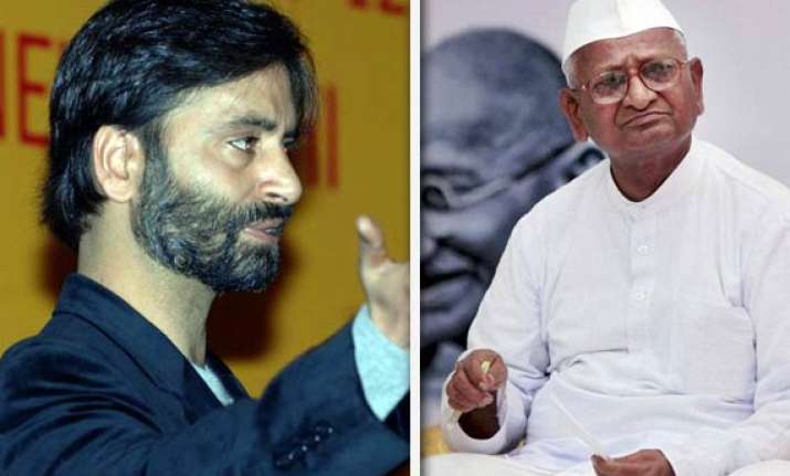 yasin malik flays anna hazare for kashmir remark