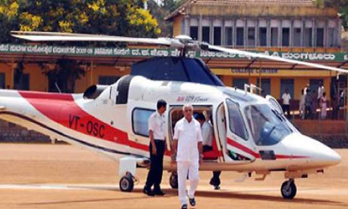 yeddyurappa to curtail travel by choppers