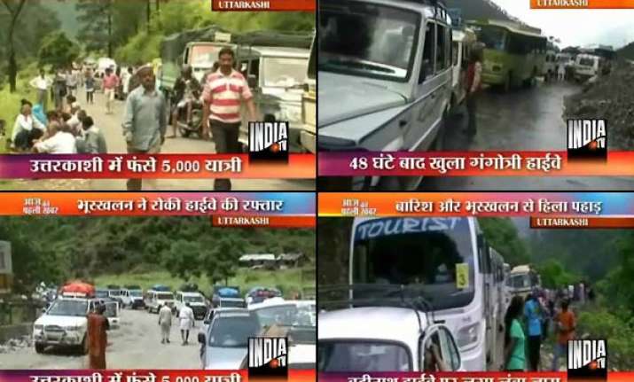 5 000 tourists trapped near uttarkashi due to landslide