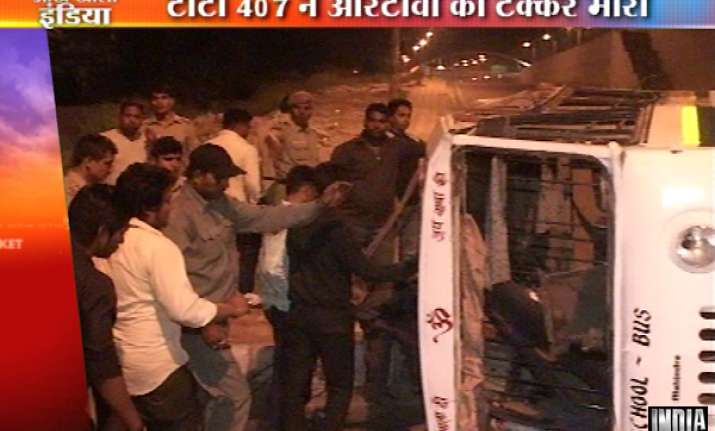 11 injured in rtv mini truck collision in delhi