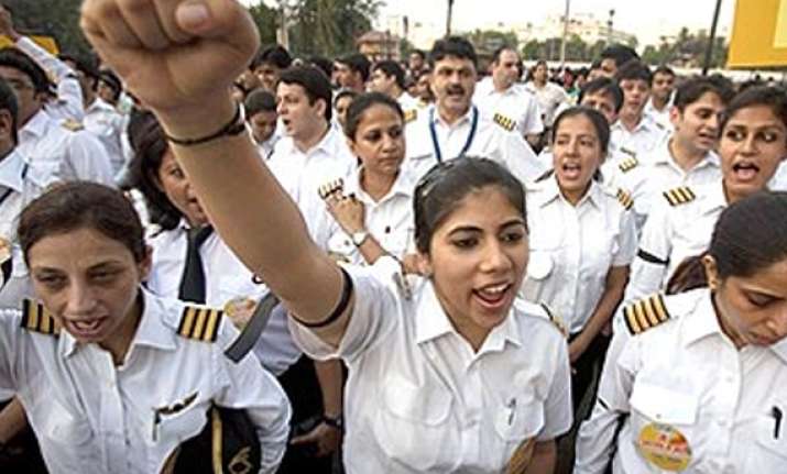three striking ai pilots hospitalised