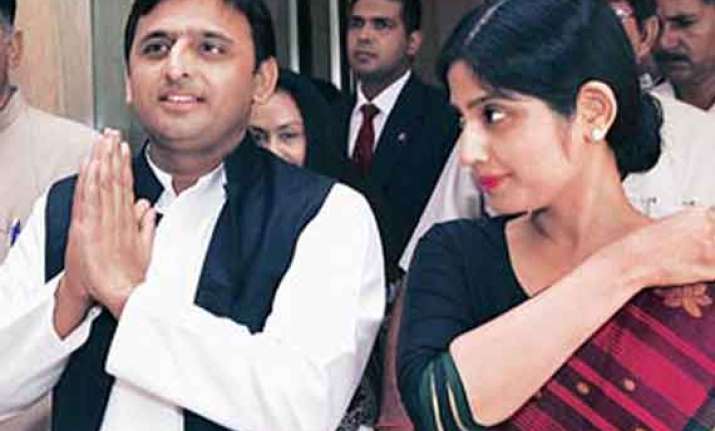 akhilesh yadav wife have narrow escape as bird hits chopper