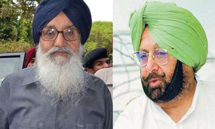 amarinder singh questions parkash singh badal over his
