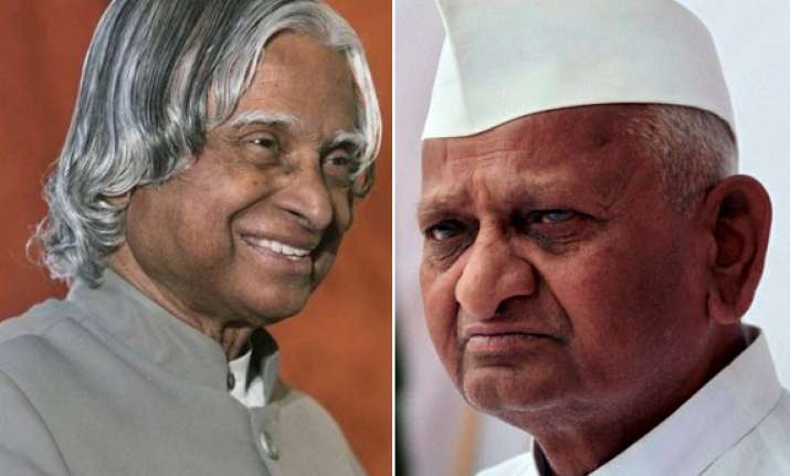 apj abdul kalam supports anna hazare on anti corruption law