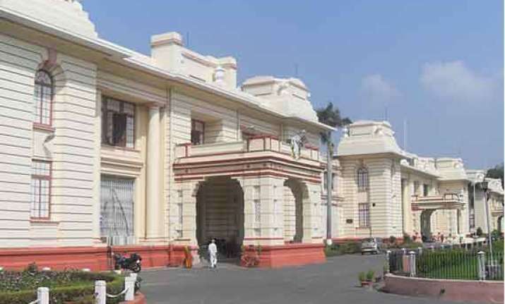bjp jd u mlas stage protest at assembly portico