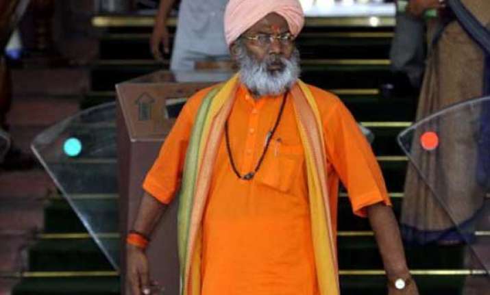 bjp mp sakshi maharaj declared absconder in babri case
