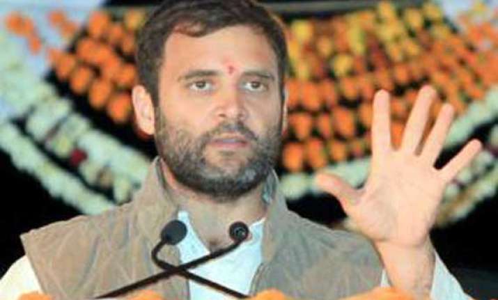 bjp practising politics of blood says rahul