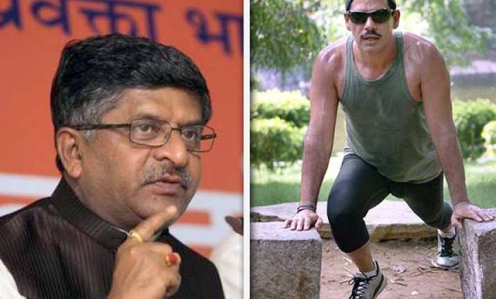 why vadra affairs not being probed asks bjp