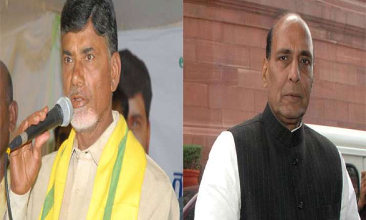 chandrababu naidu meets rajnath