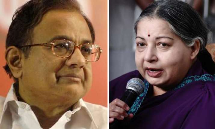 chidambaram s continuance a blot on democracy says jaya