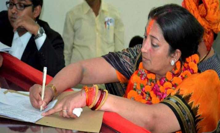 contradictions in smriti irani s election affidavits
