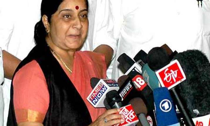dmk trying to bribe voters through freebies sushma