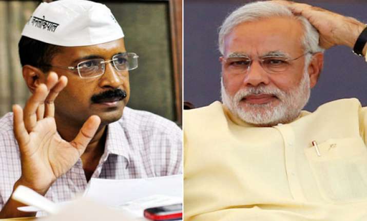 don t have blind faith on modi kejriwal tells varanasi