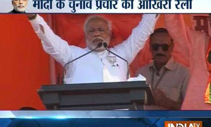 in pics last day of narendra modi s 2014 lok sabha election
