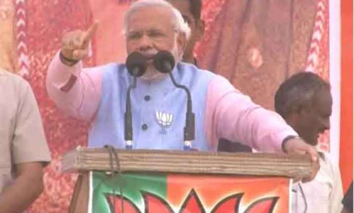 in pics narendra modi s rally in uttar pradesh
