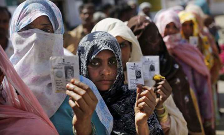 in pics people vote to elect 91 mps across 14 states