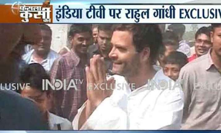 in pics rahul gandhi in amethi on polling day