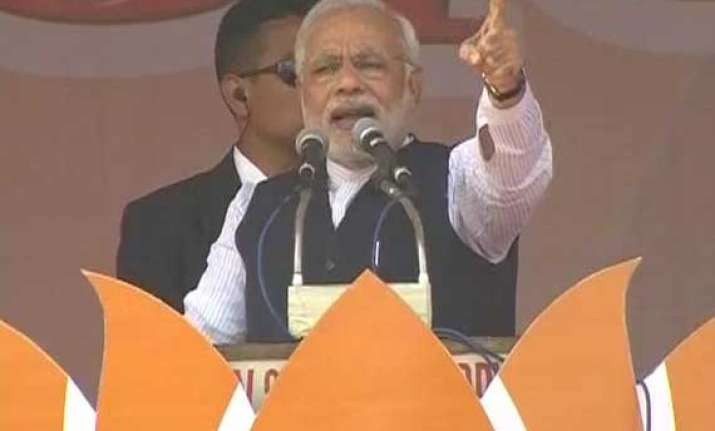 in pics narendra modi s meerut rally